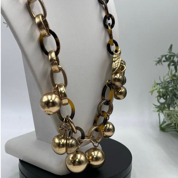 J. Crew Gold and Brown Statement Necklace - Picture 6 of 14